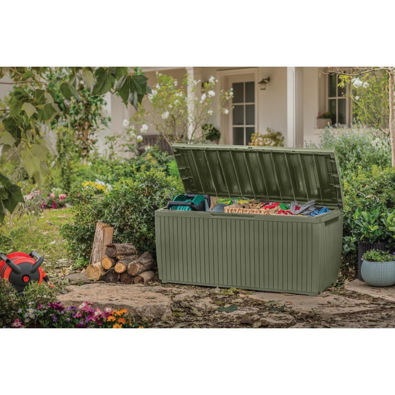 Keter Resin Storage Box SPRINGWOOD Green
