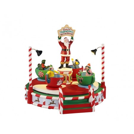 Santa's Peppermint Teacup Spinner B/O 4.5V Cod. 54446