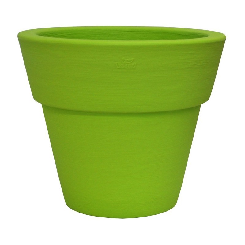 VASO PORTO ROSA CON FASCIA 40 CM VERDE MELA FINE SERIE