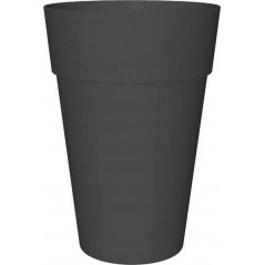 VASO HOUSTON CONICO 40 CM GRIGIO FUMO FINE SERIE