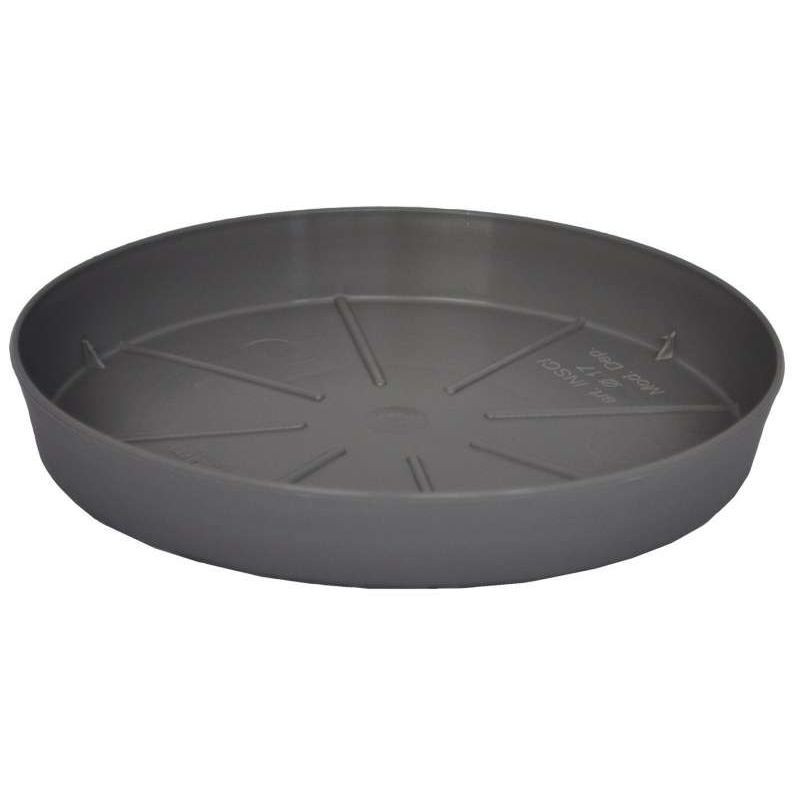 SOTTOVASO MEMPHIS TONDO 30 CM GRIGIO FUMO FINE SERIE