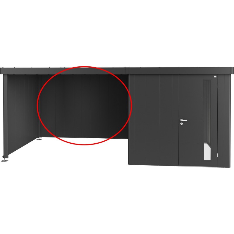 Parete Posteriore per Tettoia Laterale per Casetta in Metallo NEO