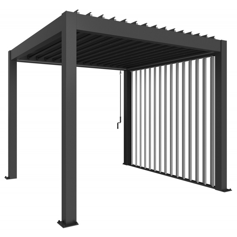 Parete Laterale a Lamelle per Pergola in Metallo Biohort