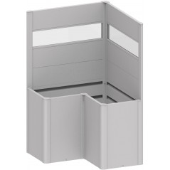 Privacy Screen with Glass Element for BELVEDERE L Metal Planter Biohort