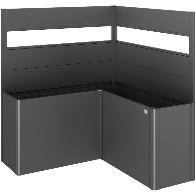 Frangivista con Elemento Vetro per Fioriera BELVEDERE L in Metallo Biohort Frangivista con Elemento Vetro per Fioriera BELVEDERE L in Metallo Biohort