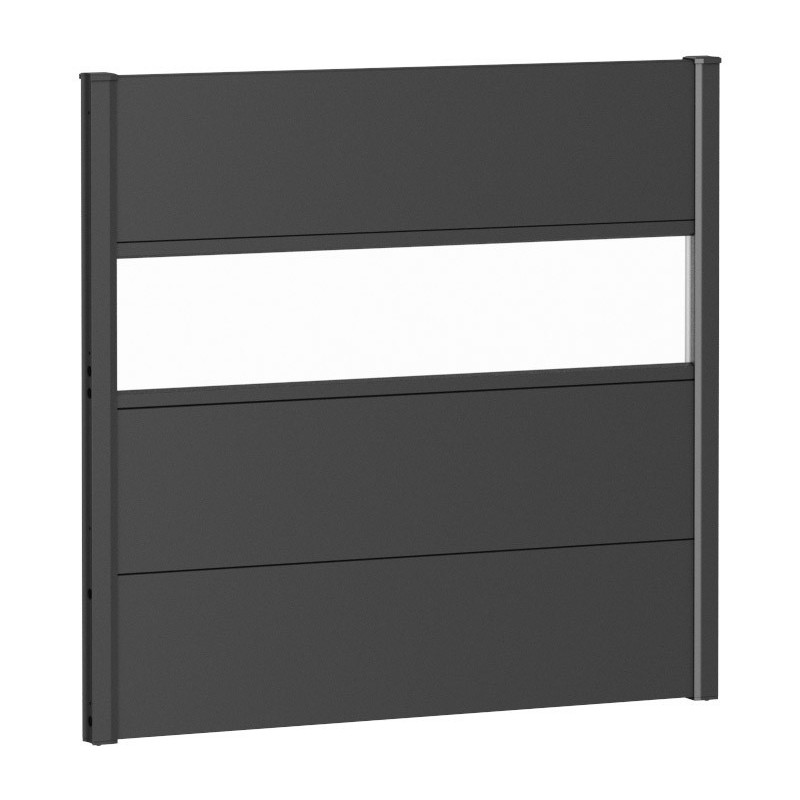 Biohort 90 Metal Privacy Screen with Glass Element Biohort 90 Metal Privacy Screen with Glass Element