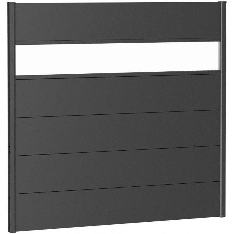 Biohort Metal Privacy Screen 135 with Glass Element Biohort Metal Privacy Screen 135 with Glass Element