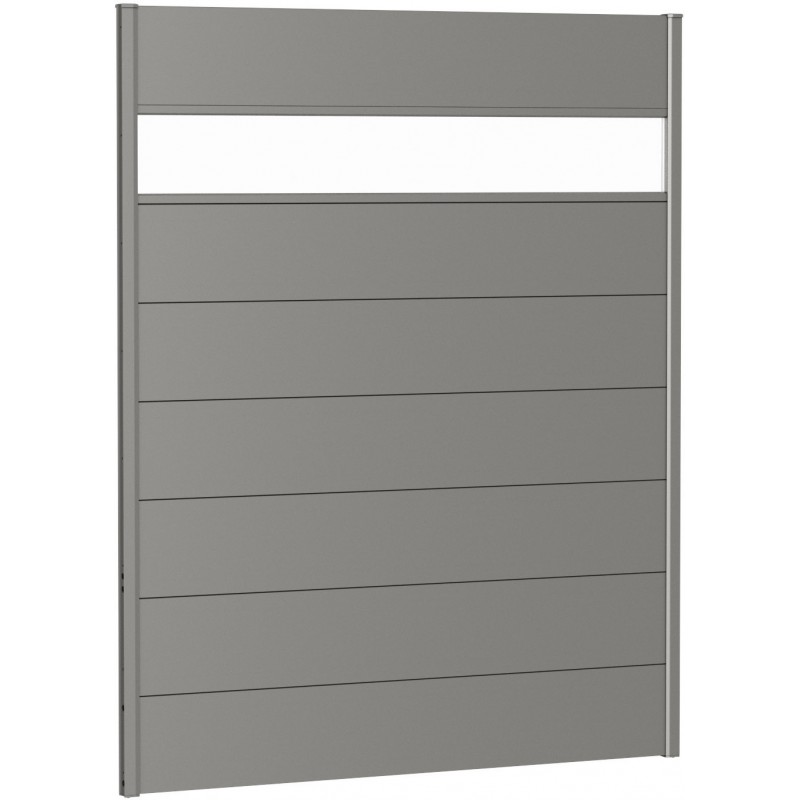 Biohort 180 Metal Privacy Screen with Glass Element Biohort 180 Metal Privacy Screen with Glass Element