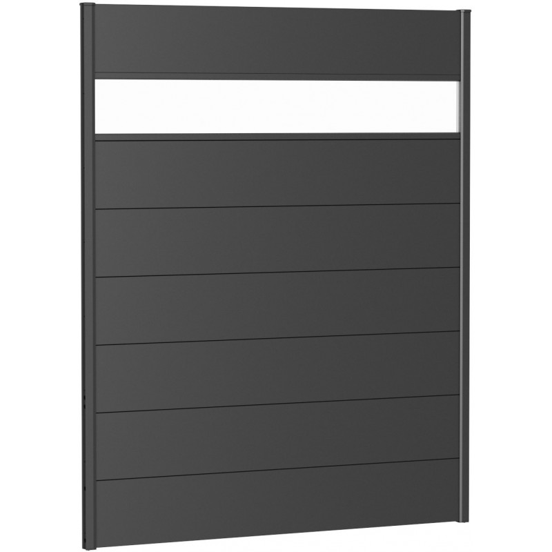 Biohort 180 Metal Privacy Screen with Glass Element Biohort 180 Metal Privacy Screen with Glass Element