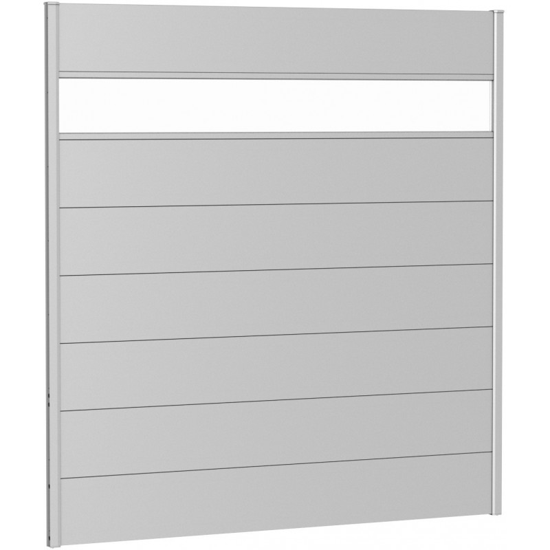 Biohort 180 Metal Privacy Screen with Glass Element Biohort 180 Metal Privacy Screen with Glass Element