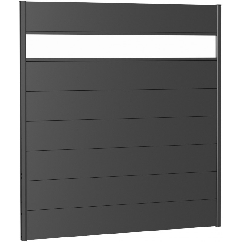 Biohort 180 Metal Privacy Screen with Glass Element Biohort 180 Metal Privacy Screen with Glass Element