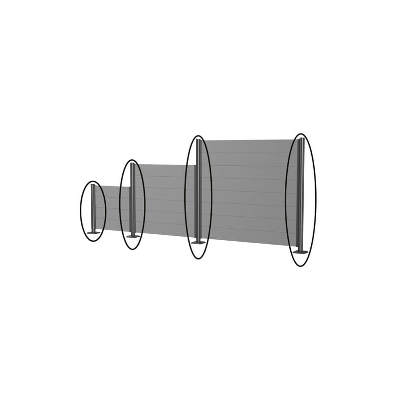 Biohort Metal Privacy Screen Supports to be Bolted Biohort Metal Privacy Screen Supports to be Bolted