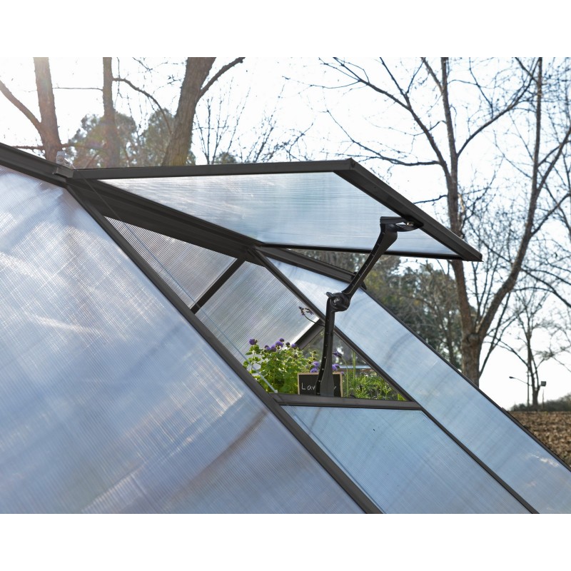 Canopia Balance Hybrid Polycarbonate Garden Greenhouse 607X244X229 cm Grey Canopia Balance Hybrid Polycarbonate Garden Greenhouse 607X244X229 cm Grey