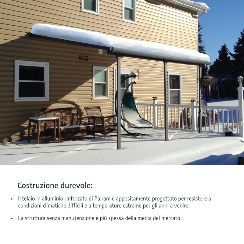 Canopia Feria Pergola Attached in Aluminum 3X11.56 m Gray Canopia Feria Pergola Attached in Aluminum 3X11.56 m Gray