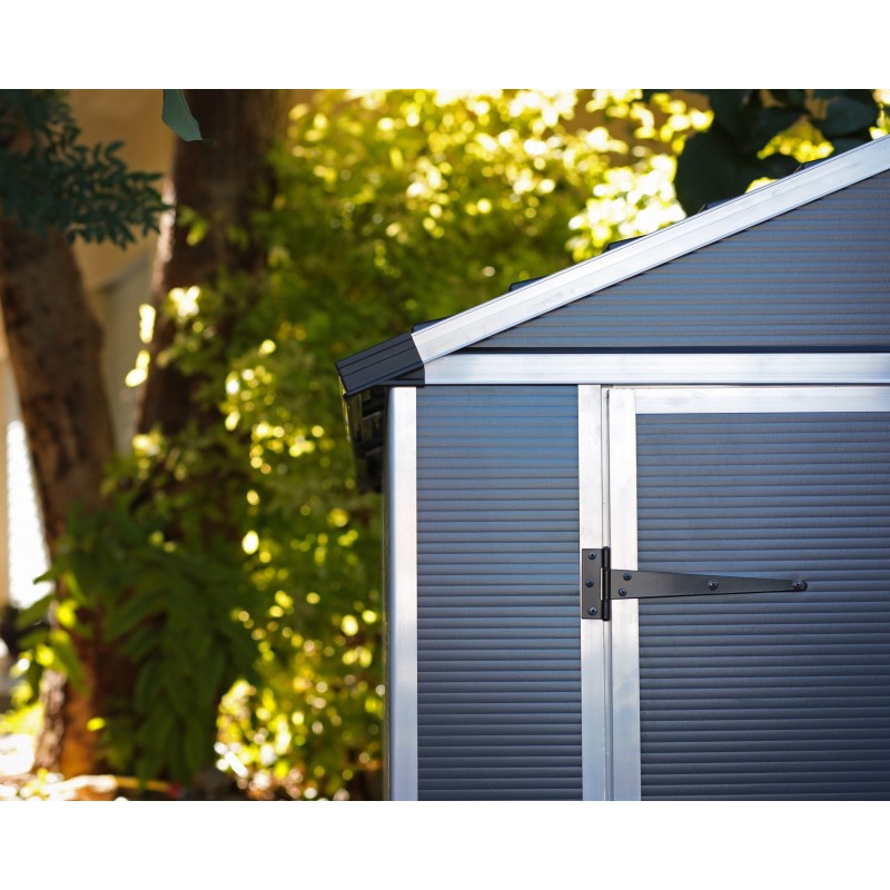 Canopia Rubicon Casetta Da Giardino in Policarbonato Ultra Resistente 303X185X217 cm Grigio Scuro