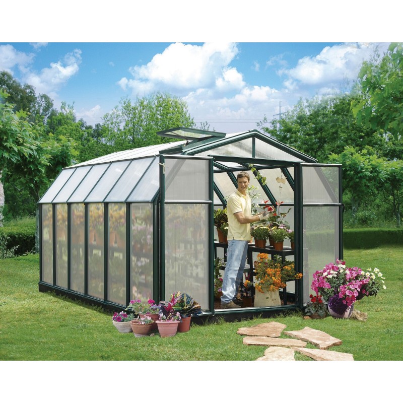 Canopia Hobby Gardener Double Layer Polycarbonate Garden Greenhouse 391X266X208 cm Green Canopia Hobby Gardener Double Layer Polycarbonate Garden Greenhouse 391X266X208 cm Green