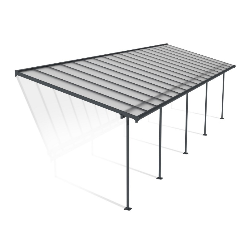 Canopia Sierra Pergola Attached in Aluminum 3X10.4 m Grey Canopia Sierra Pergola Attached in Aluminum 3X10.4 m Grey