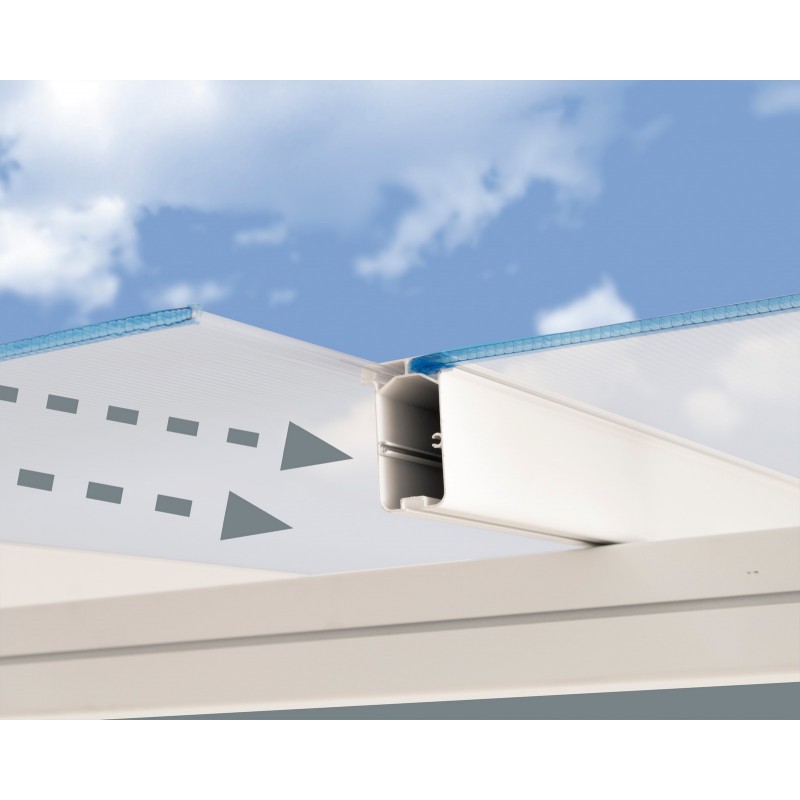 Canopia Sierra Pergola Addossata in Alluminio 2.3X4.5 m Bianco