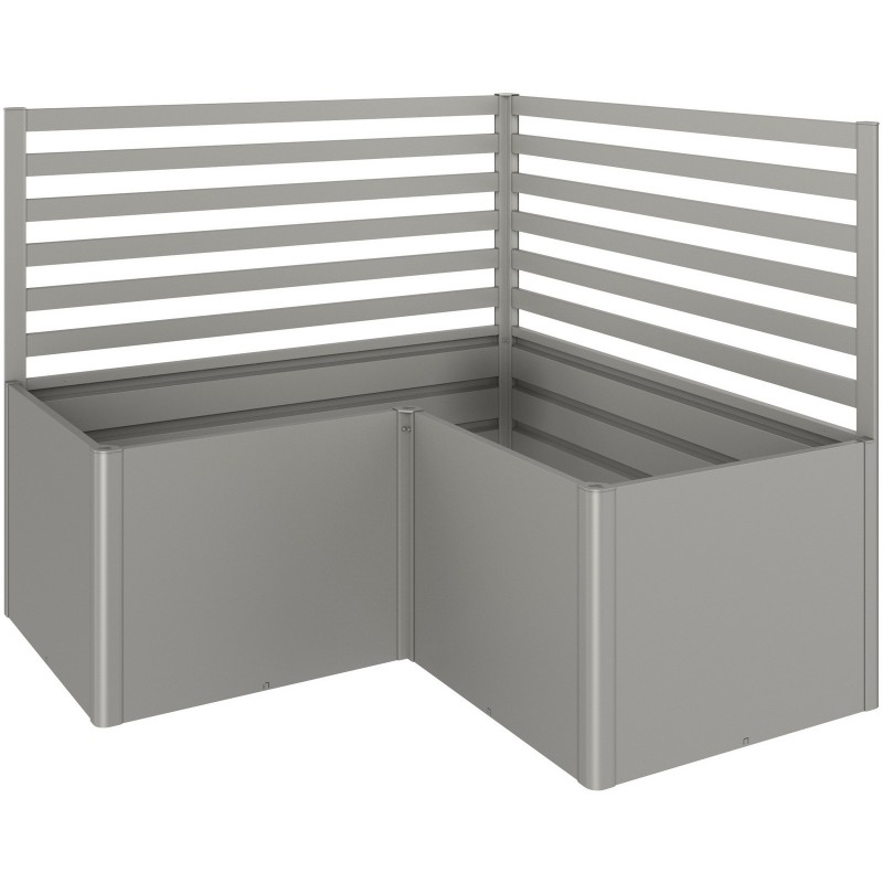 Biohort L-Shaped Raised Bed Metal Climbing Plant Privacy Screen