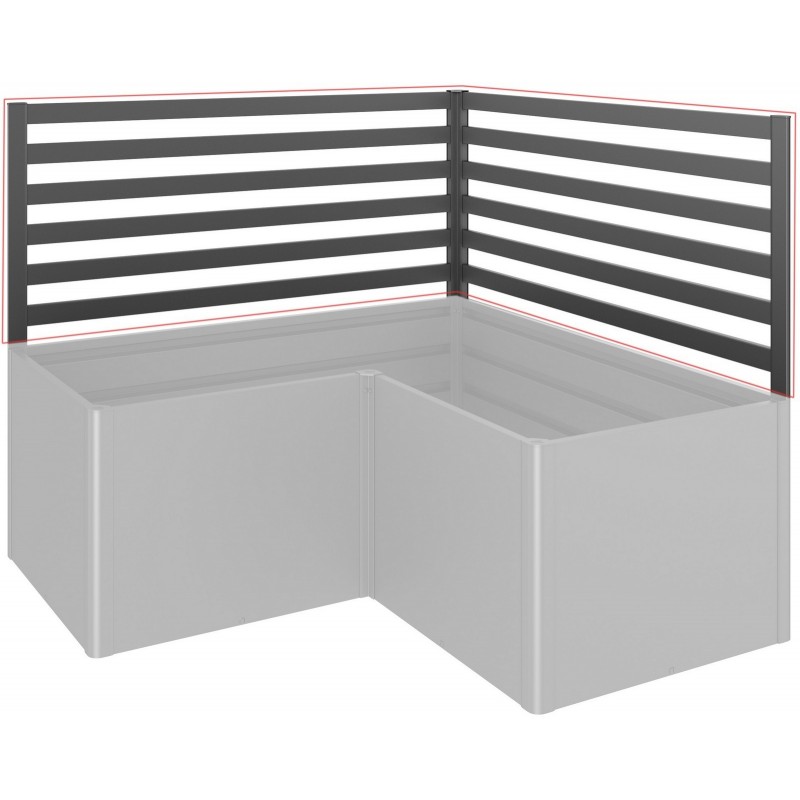 Biohort L-Shaped Raised Bed Metal Climbing Plant Privacy Screen