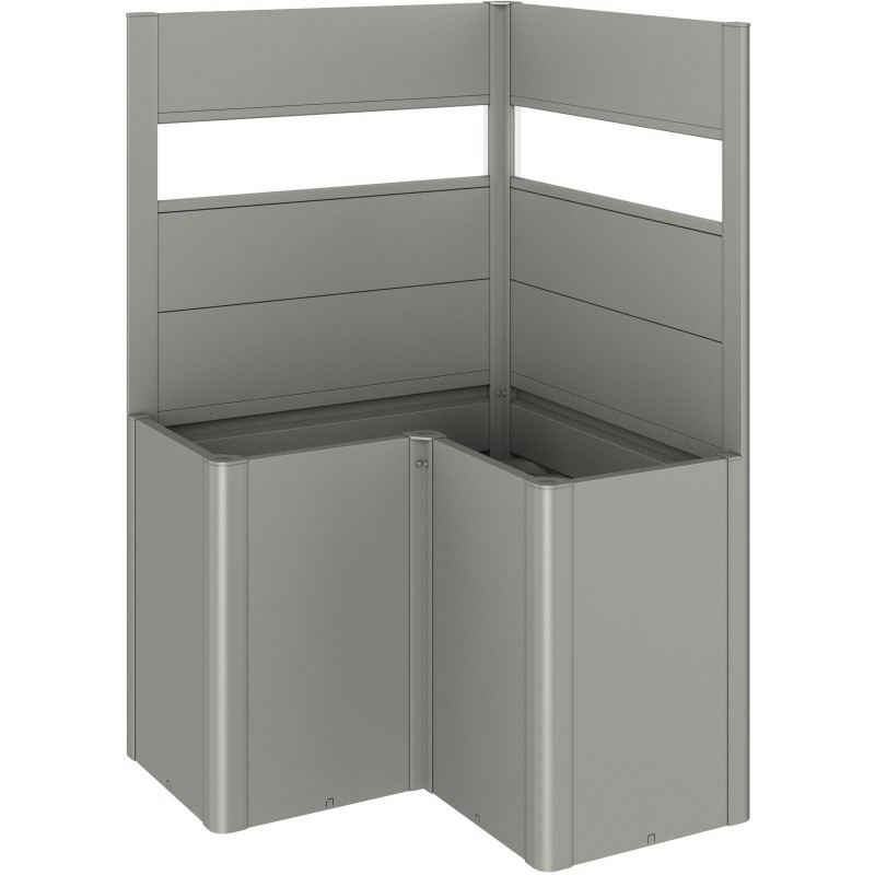 Frangivista con Elemento Vetro per Aiuola Rialzata a L in Metallo Biohort Frangivista con Elemento Vetro per Aiuola Rialzata a L in Metallo Biohort