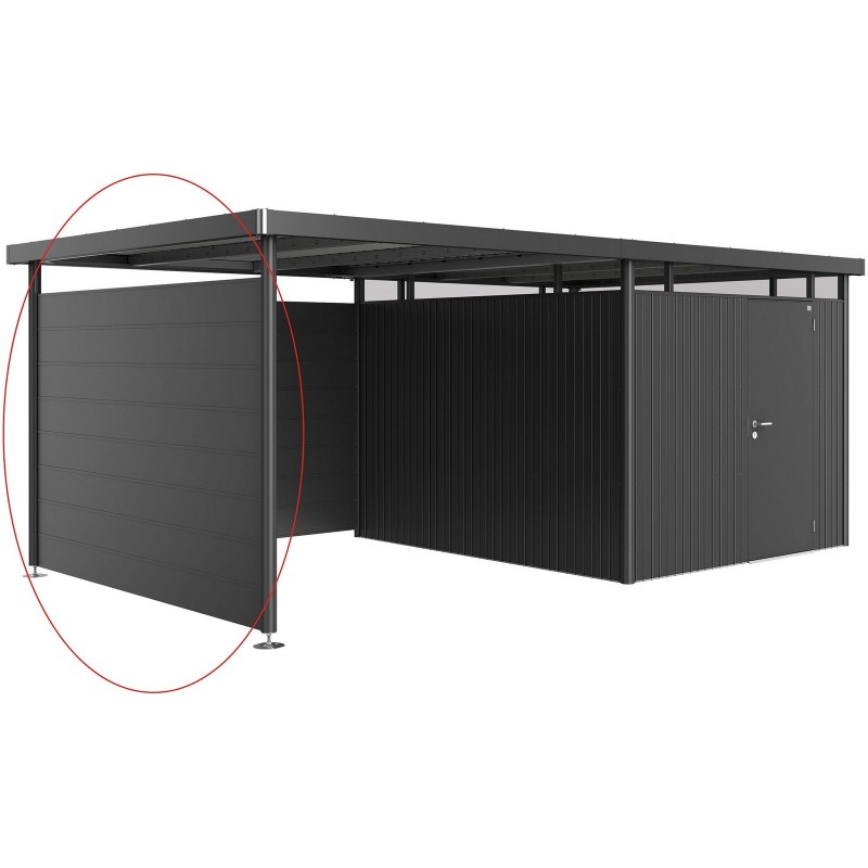 Parete Laterale per Tettoia Laterale per Casetta in Metallo HIGHLINE Biohort