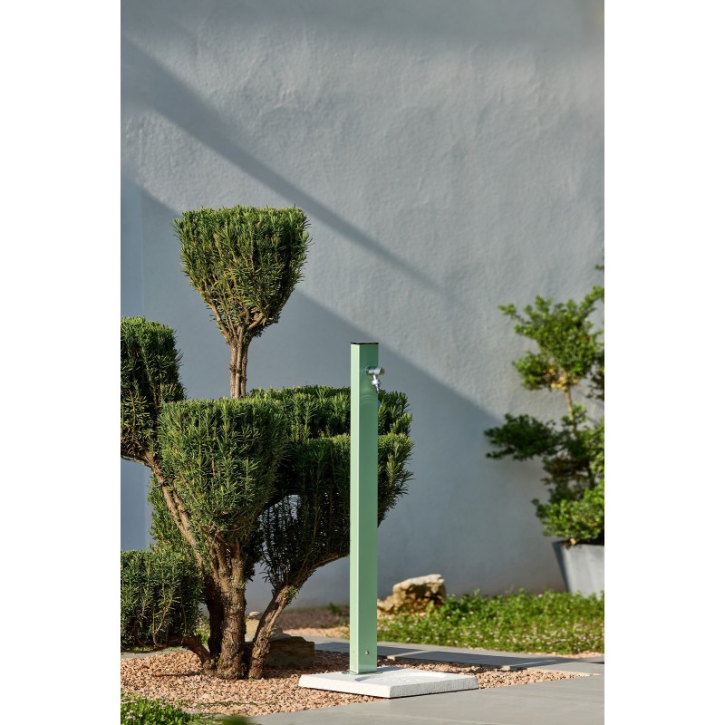 Aquapoint Triangle Ground Garden Column Fountain Sage Green Aquapoint Triangle Ground Garden Column Fountain Sage Green