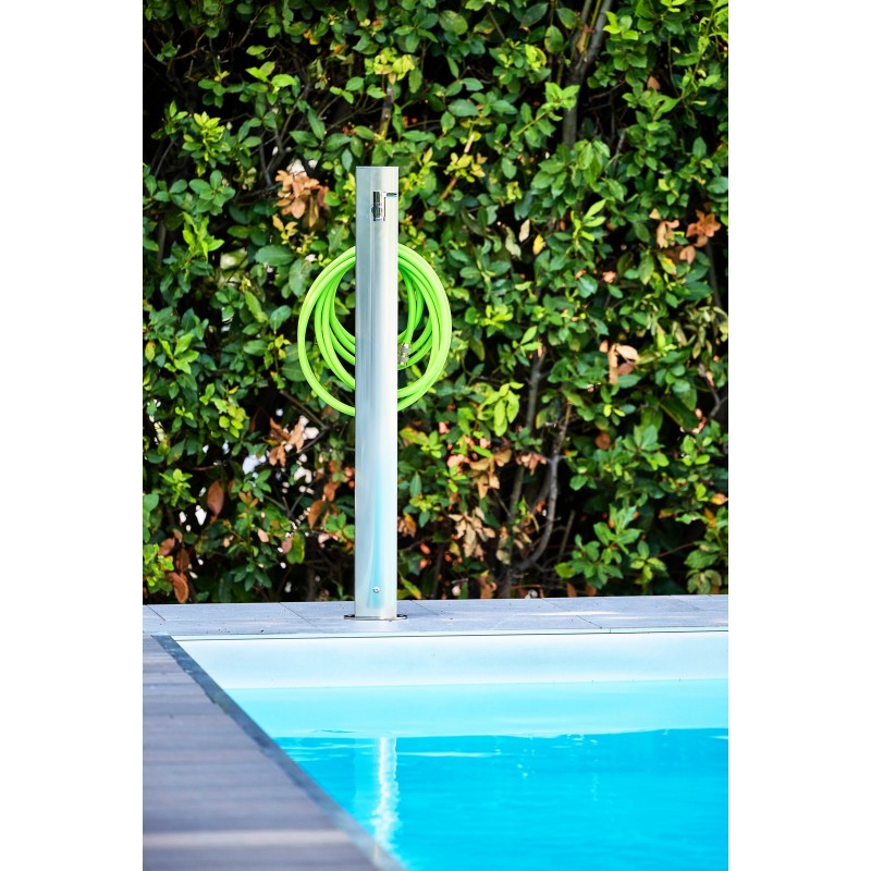 Aquapoint Steel-O Ground Garden Column Fountain Chrome