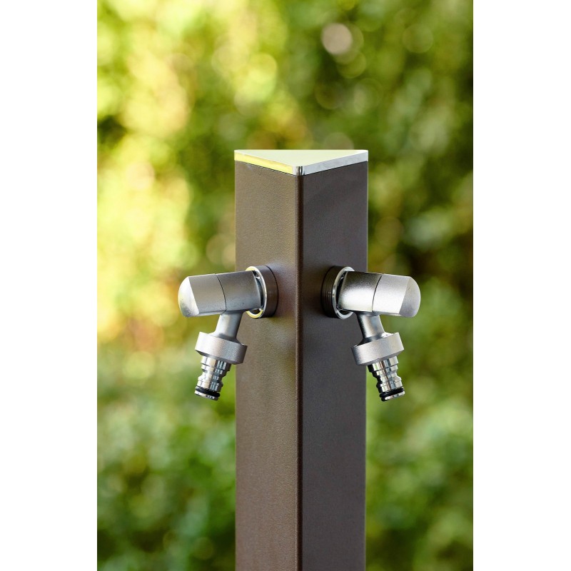 Aquapoint Triangle Underground Garden Column Fountain Bronze Metal Aquapoint Triangle Underground Garden Column Fountain Bronze Metal