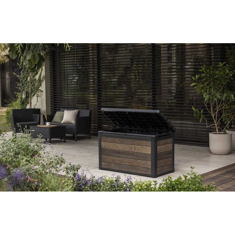 Keter Resin Storage Box SIGNATURE DECO BOX 100 Walnut