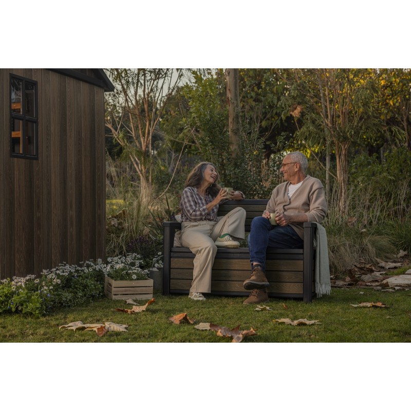 Keter SIGNATURE APEX 759 Resin Garden Shed WALNUT - Two Assembly Options Keter SIGNATURE APEX 759 Resin Garden Shed WALNUT - Two Assembly Options