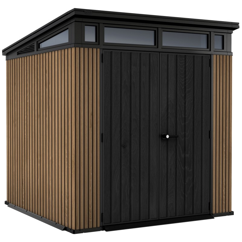 Keter Resin Garden Shed SIGNATURE PENT 7X7 Slatted Keter Resin Garden Shed SIGNATURE PENT 7X7 Slatted