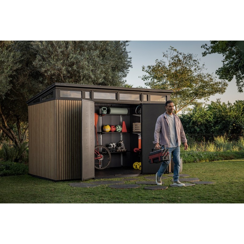 Keter Resin Garden Shed SIGNATURE PENT 11X7 Slatted