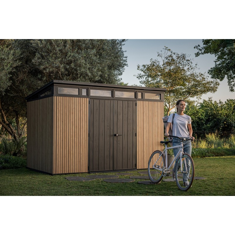 Keter Resin Garden Shed SIGNATURE PENT 11X7 Slatted