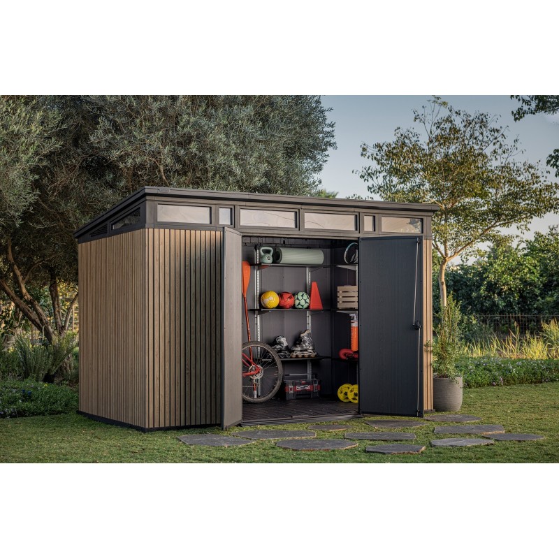 Keter Resin Garden Shed SIGNATURE PENT 11X7 Slatted