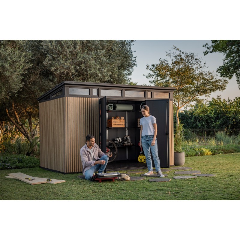 Keter Resin Garden Shed SIGNATURE PENT 11X7 Slatted