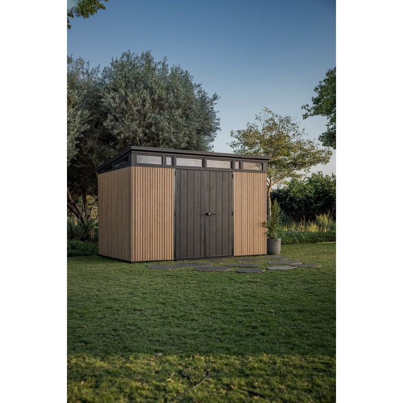Keter Resin Garden Shed SIGNATURE PENT 11X7 Slatted