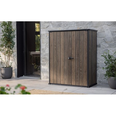 Keter Resin Outdoor Cabinet SIGNATURE VERTICAL Walnut