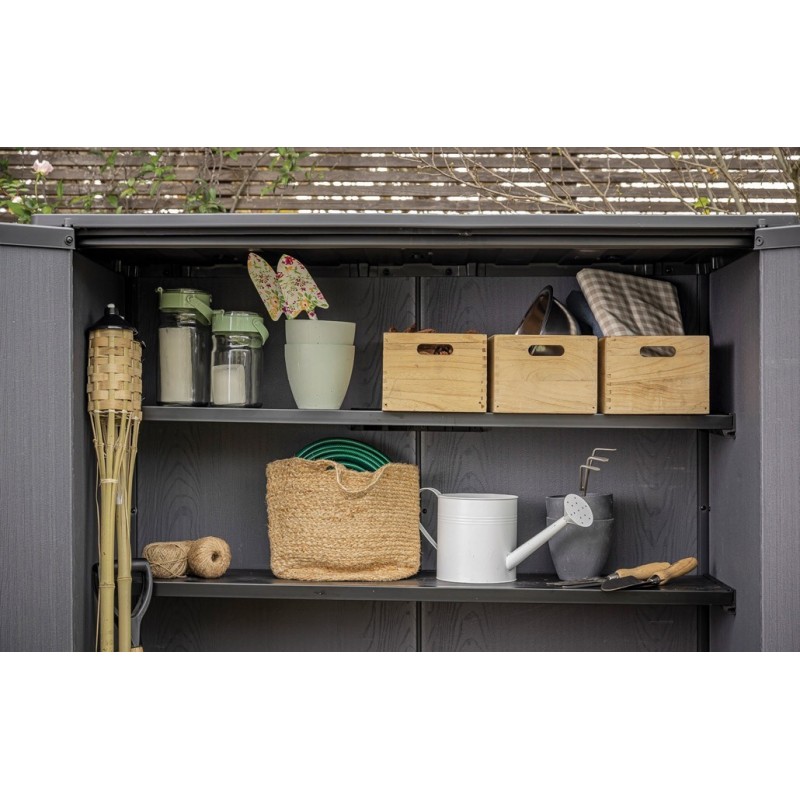 Keter Resin Outdoor Cabinet SIGNATURE VERTICAL Walnut Keter Resin Outdoor Cabinet SIGNATURE VERTICAL Walnut