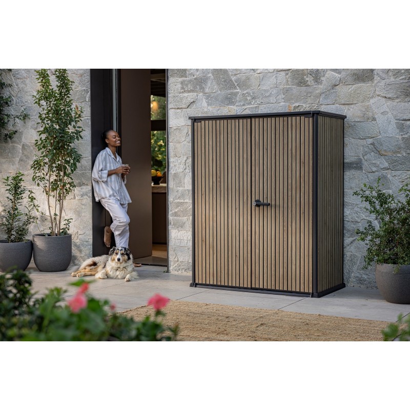 Keter Resin Outdoor Cabinet SIGNATURE VERTICAL Slatted Keter Resin Outdoor Cabinet SIGNATURE VERTICAL Slatted