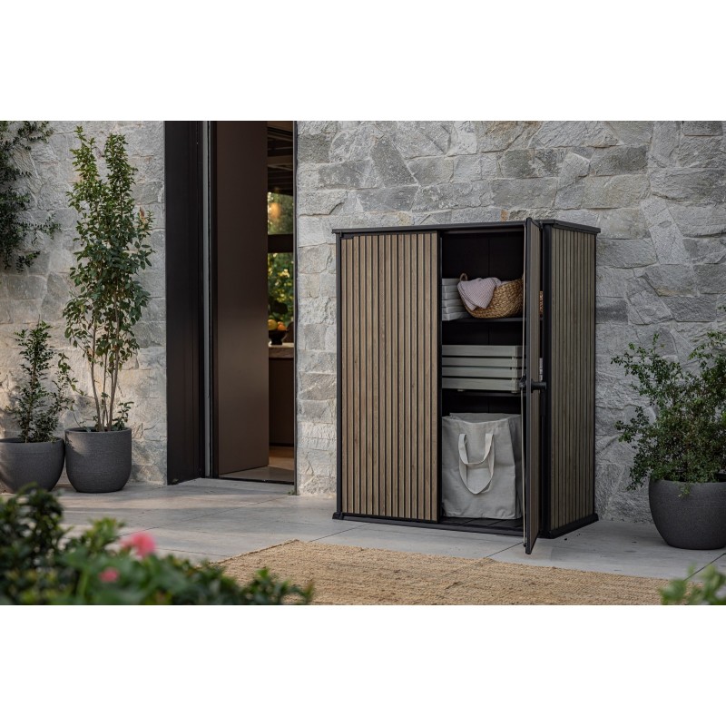Keter Resin Outdoor Cabinet SIGNATURE VERTICAL Slatted Keter Resin Outdoor Cabinet SIGNATURE VERTICAL Slatted