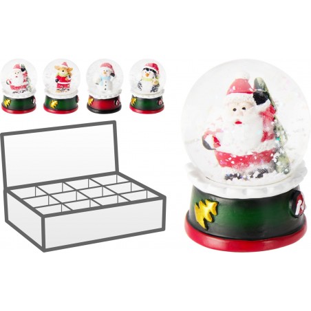 Palla di Neve di Natale 7 cm. Pezzo Singolo