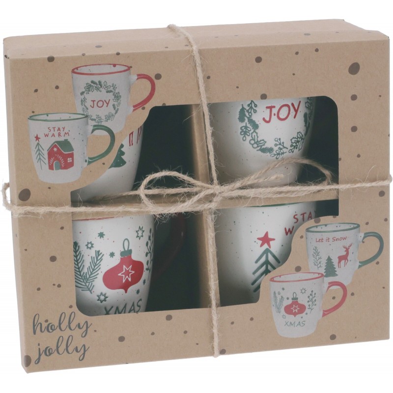 Set 4 Tazze di Natale