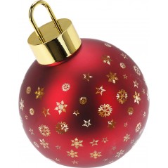 Sfera di Vetro con Led 15 Cm - Rosso