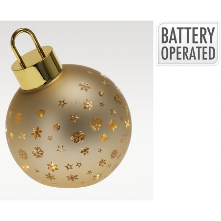 Sfera di Vetro con Led 15 Cm - Oro