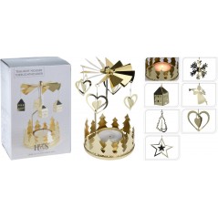 Porta Tea Light Girevole Oro. Pezzo Singolo