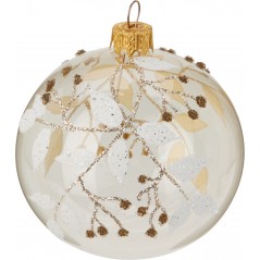 Palla di Natale in Vetro 80 Mm. Pezzo Singolo