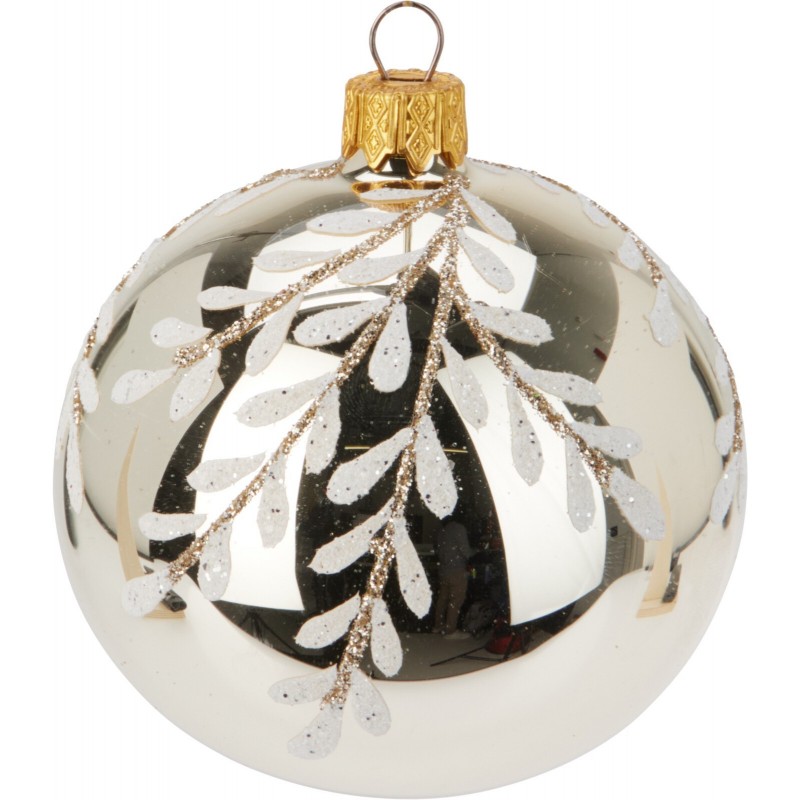 80mm Glass Christmas Ball. Single Piece