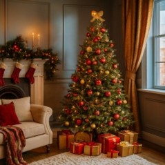 Clive Slim Green Christmas Tree h185 Ø104cm PE+PVC