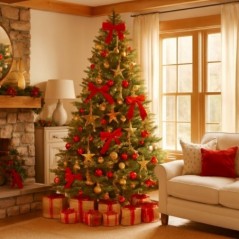 Clive Slim Green Christmas Tree h230 Ø122m PE+PVC